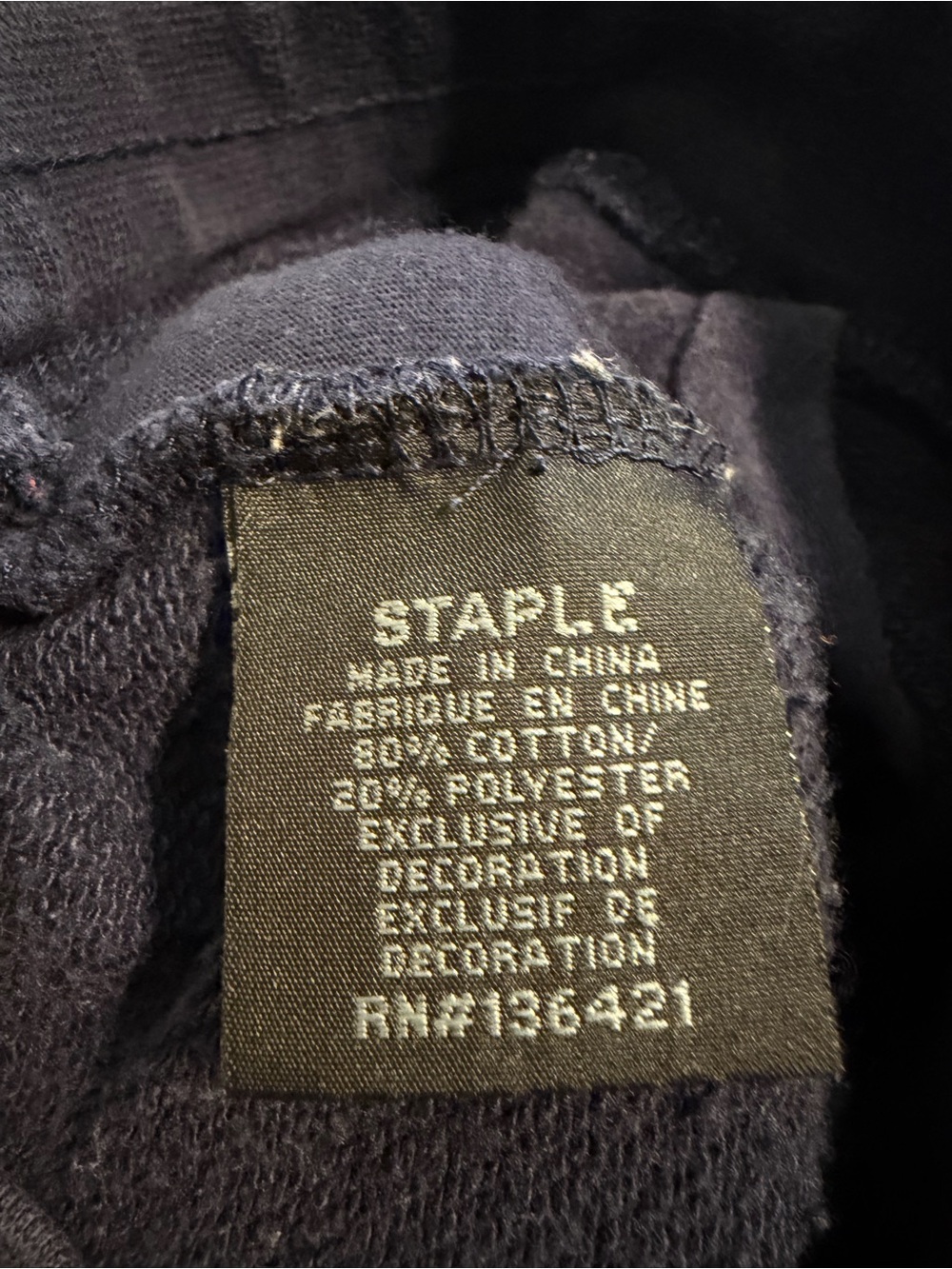 Staple Pigeon Speckled Jogger Sweatpants Navy Streetwear Men’s XL - Picture 7 of 10